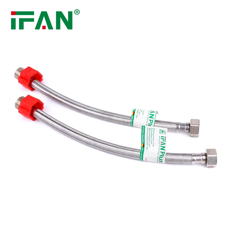IFAN Stainless Steel SS/AISI 304 Flexible Knitted Braided Plumbing Hose Kitchen Faucets Mixer