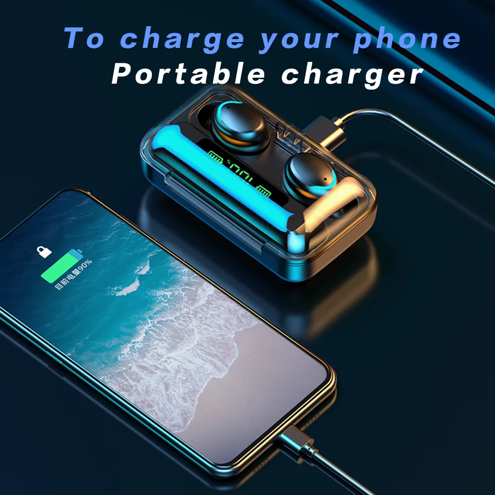 Tws-наушники; Спортивные наушники; Tws наушники F9; Гарнитура; Наушники; Беспроводные наушники для музыки