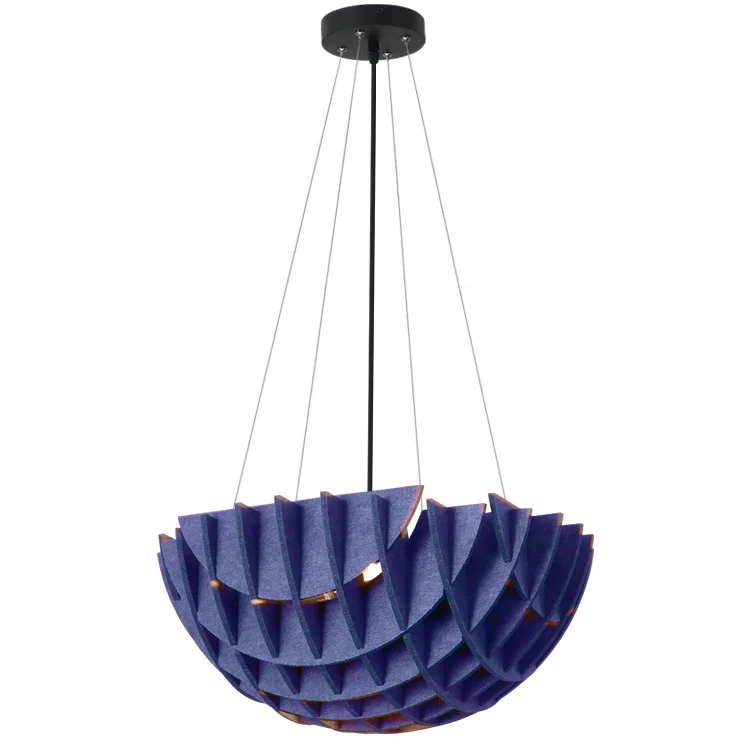 European Chandelier Hard Felt Fabric Ceiling Lamp Non-Woven PET Felt Lamp