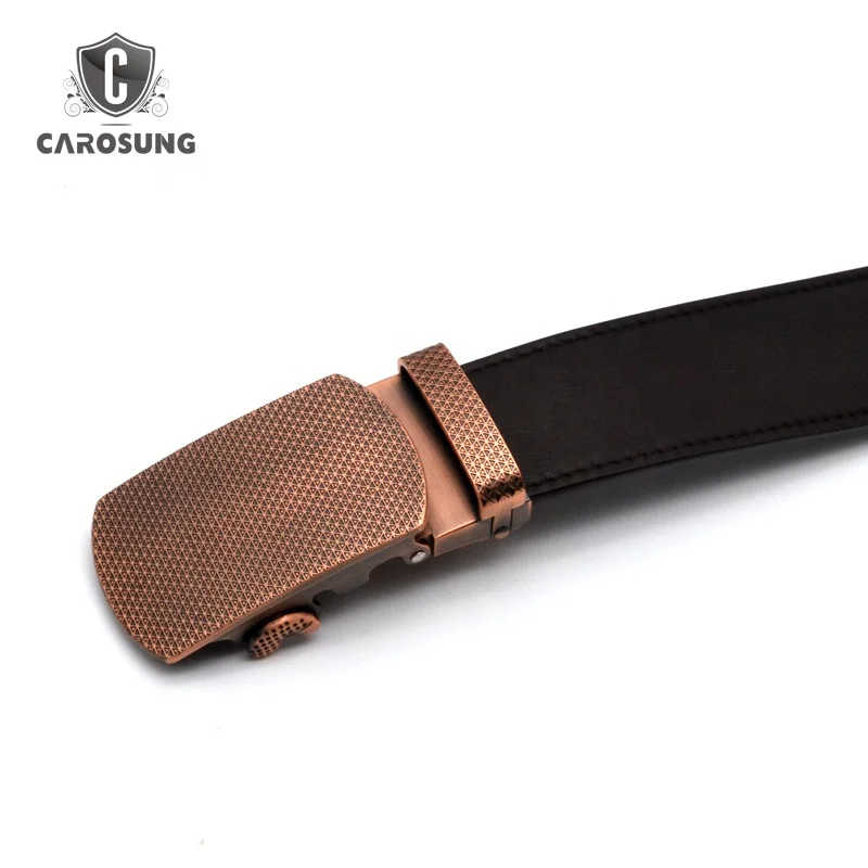 Micro Ratchet buckle Auto Lock Buckle Belt Rose Gold Leather Belt Men Gift Box Genuine Leather Jack Belt