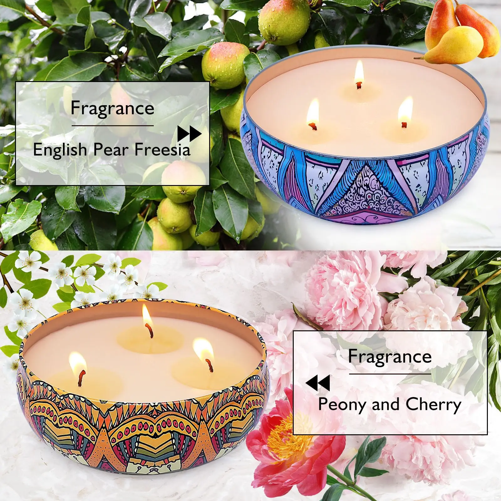 3 Wick Scented Candles Three Wick Scented Candles 3 Wick Candle Jars With Lid