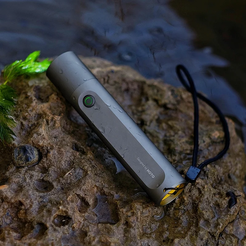 HOTO Matte Surface Rechargeable LED Torch Anodic Oxidation Treatment Protects Flashlights Torches