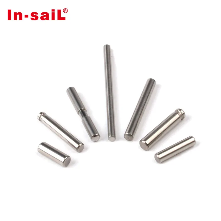 Stainless Steel Flat Round Head Knurled Roller Cylindrical Dowel Pin With Grooved End DIN1475