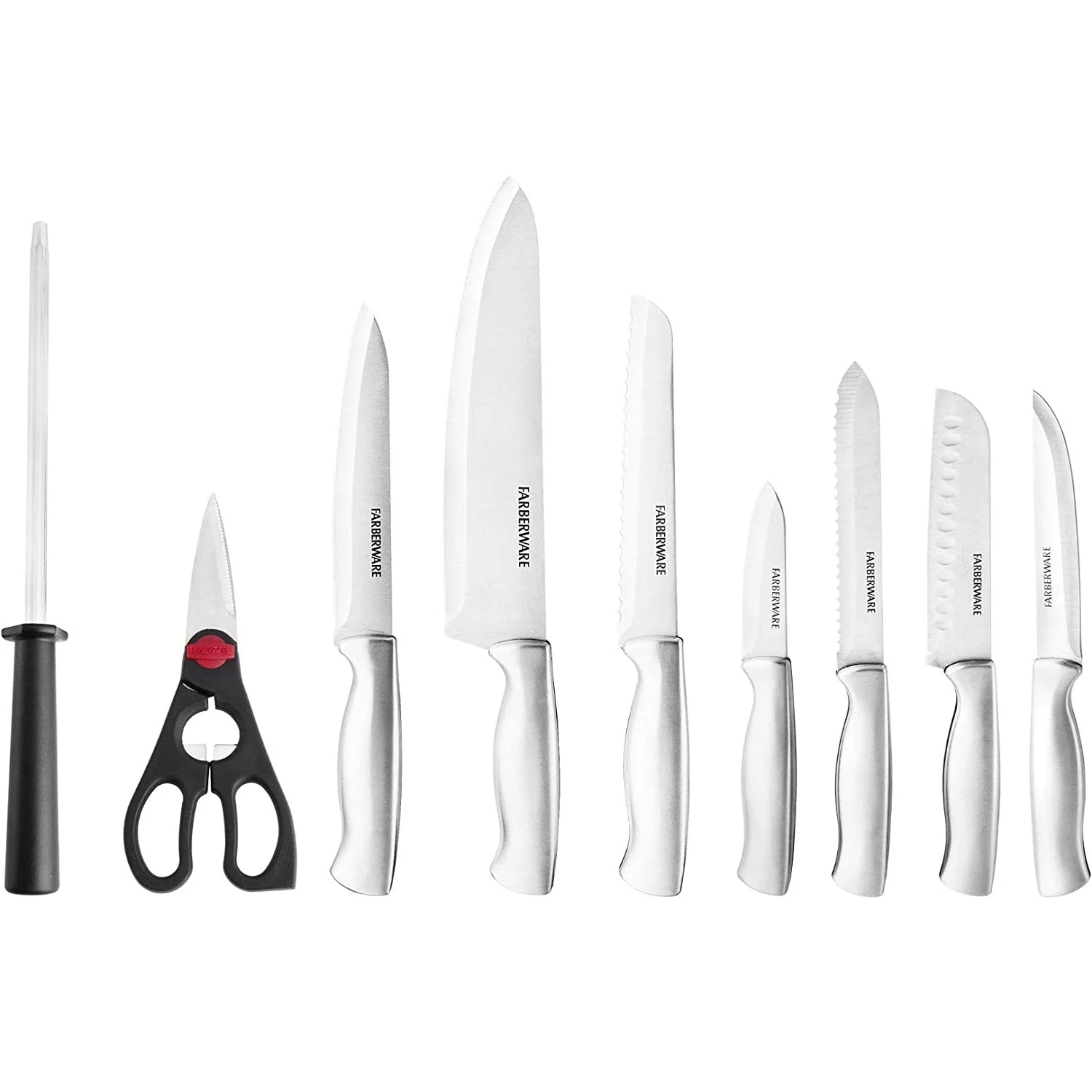 15-piece set of high-quality stainless steel kitchen knife multi-function cookware tool