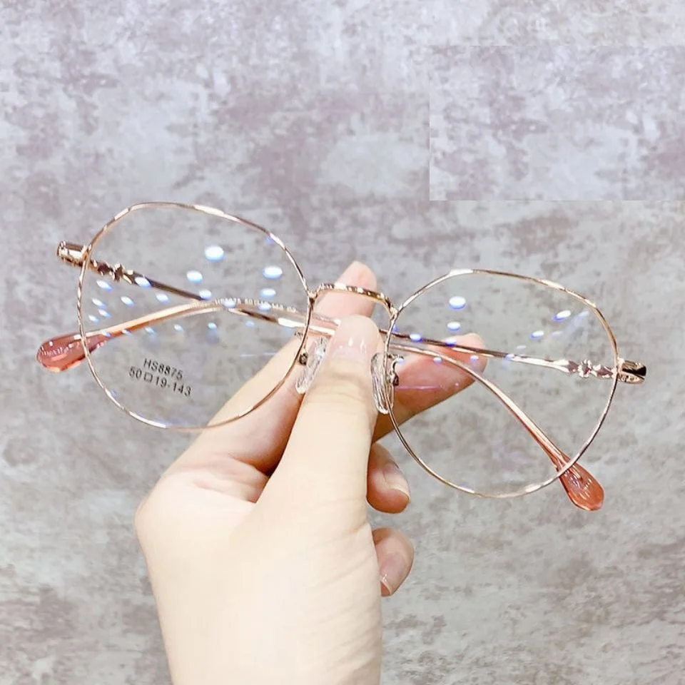 Wholesale factory cheap anti blue light glasses unisex eye frame optical glasses metal frame trendy spectacle frame