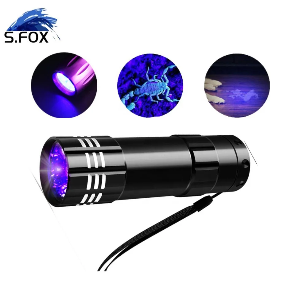 Promotional Multi-color LED High Power Flashlight 9leds Mini Light Torch for Gift