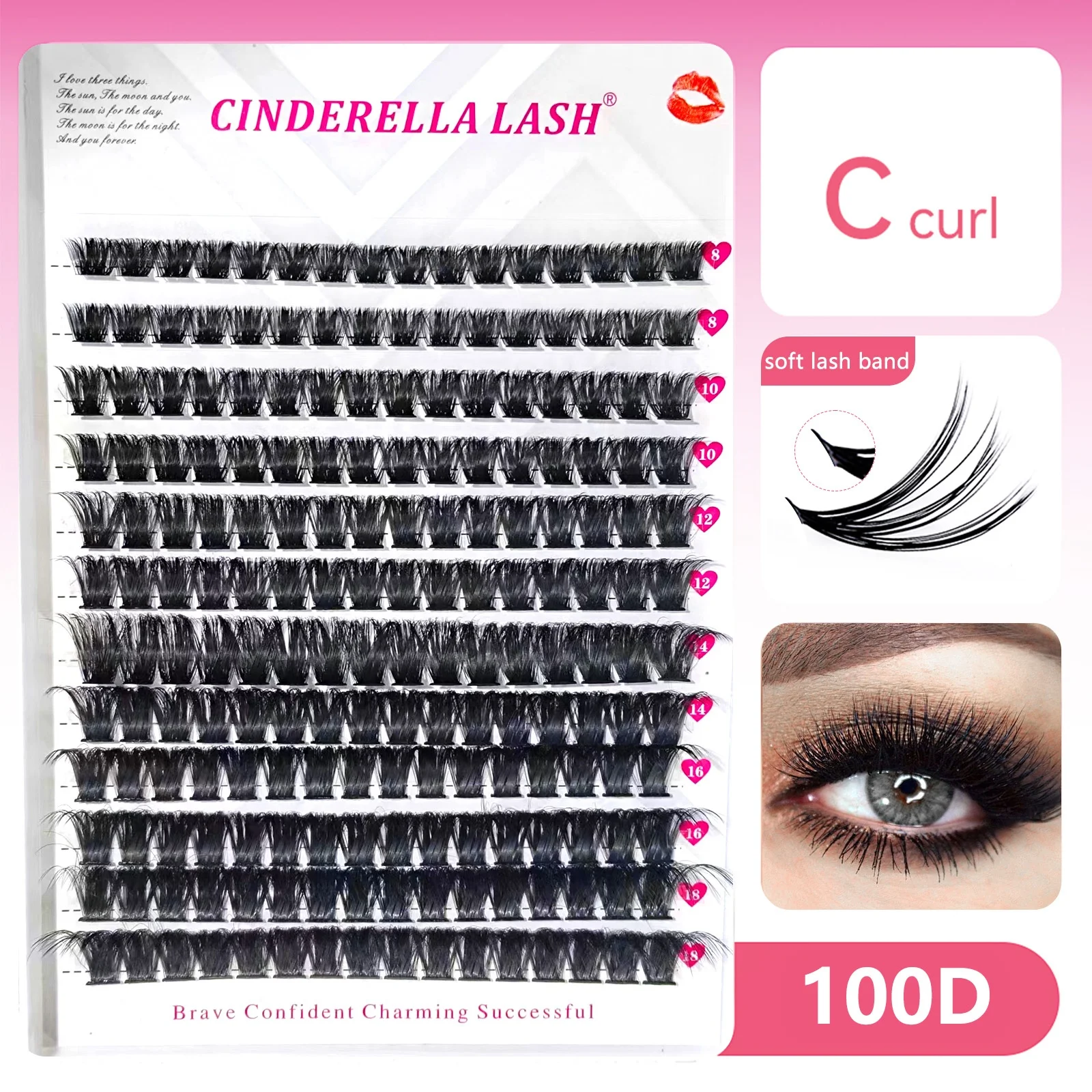 2024 hot sell natural soft C curl 10-16mm mixing length vegan cruelty free custom logo available DIY cluster lashes
