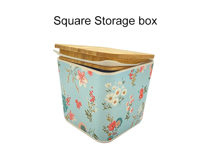 Bamboo Fiber Melamine Eco-friendly Take Away Food Containers Food Meal Prep Storage Container with Lid