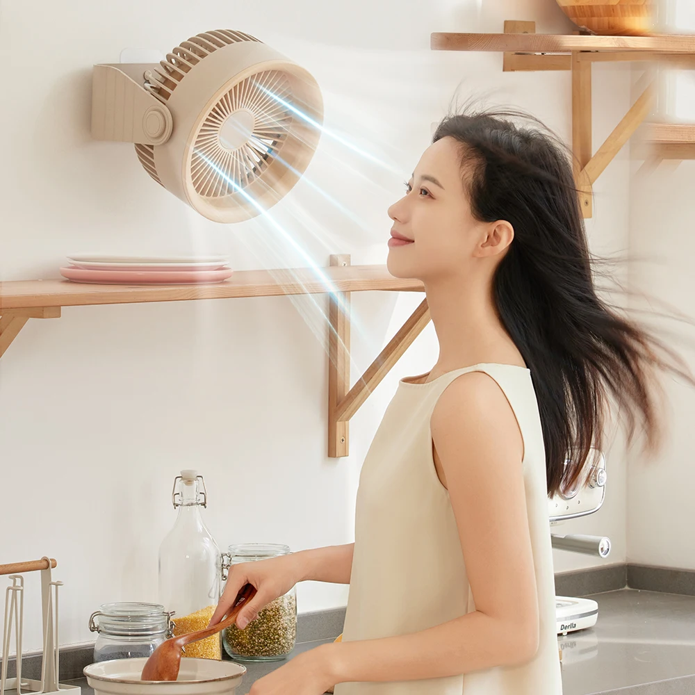 2024 Latest Portable Four Gears Wind Speed Air Circulation Fan Multiple Use Desktop Wall-mounted Adjustable Angle Washable Fan