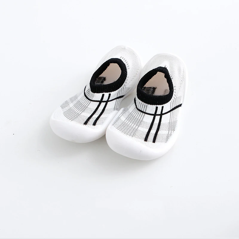 Summer infant cotton lovely shoe socks rubber sole soft baby kids toddler anti-slip sock shoes