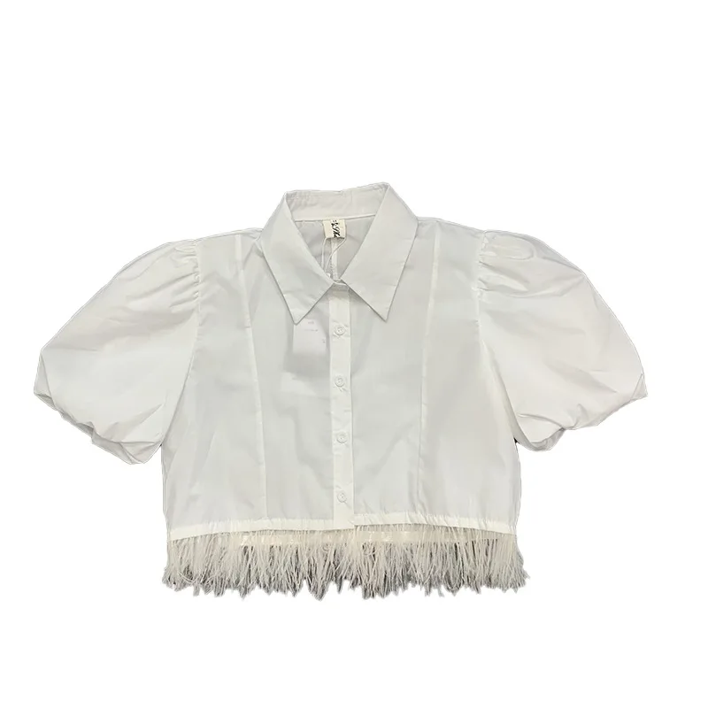 Kids preppy formal long sleeve blouse teen school uniforms girls solid shirts custom tie