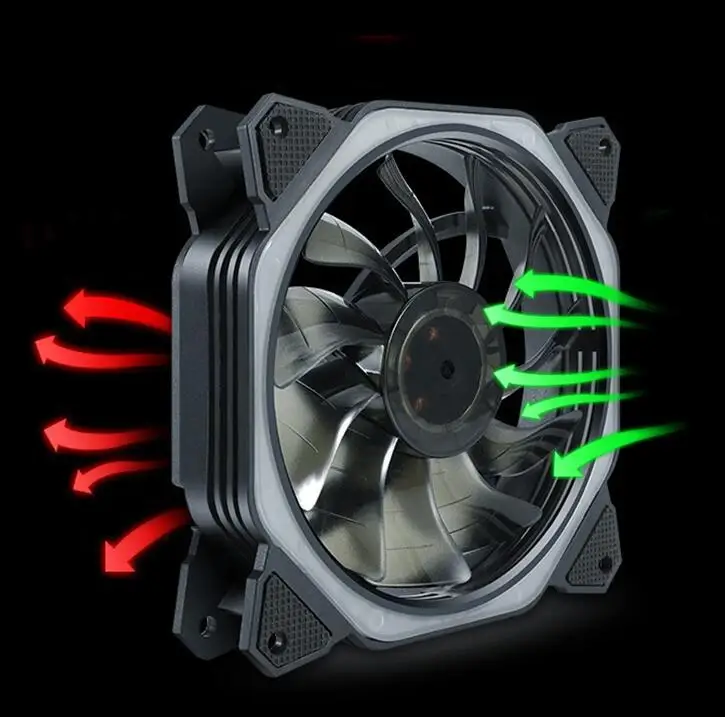 Высококачественный Вентилятор RGB 12 см для компьютера игровой вентилятор охлаждающий ПК может менять цвет и контроллер