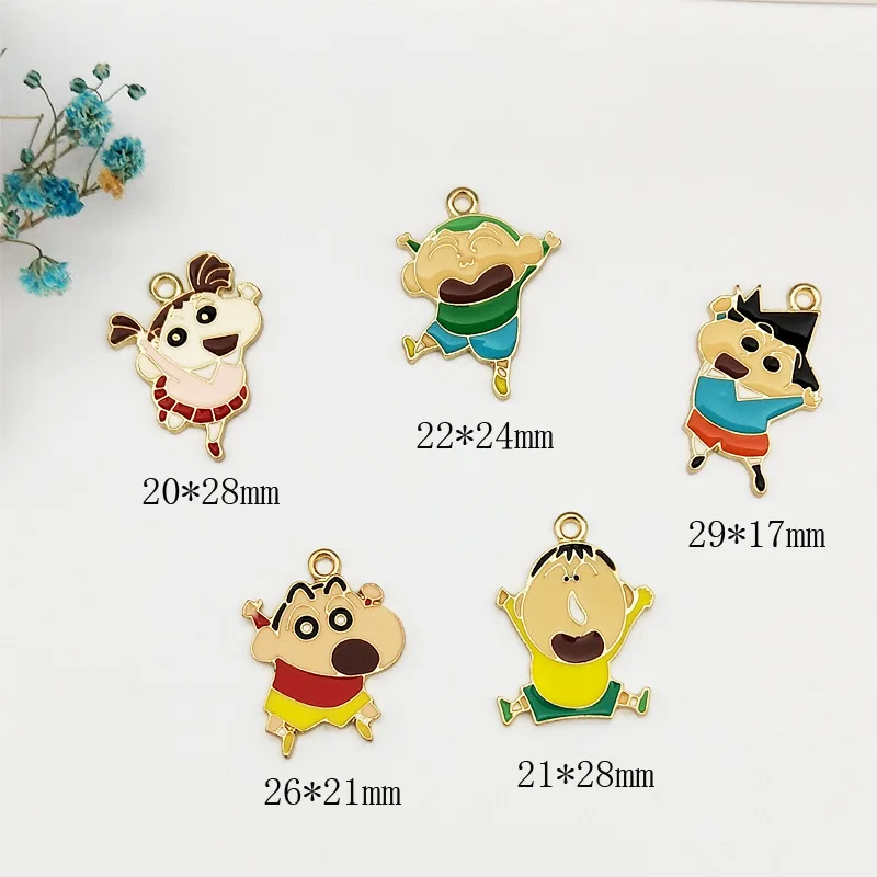 2023 Jewelry Wholesale Metal Alloy Japanese Anima kawaii Enamel Cartoon Charms Pendant for Bags Keychain Necklace Making
