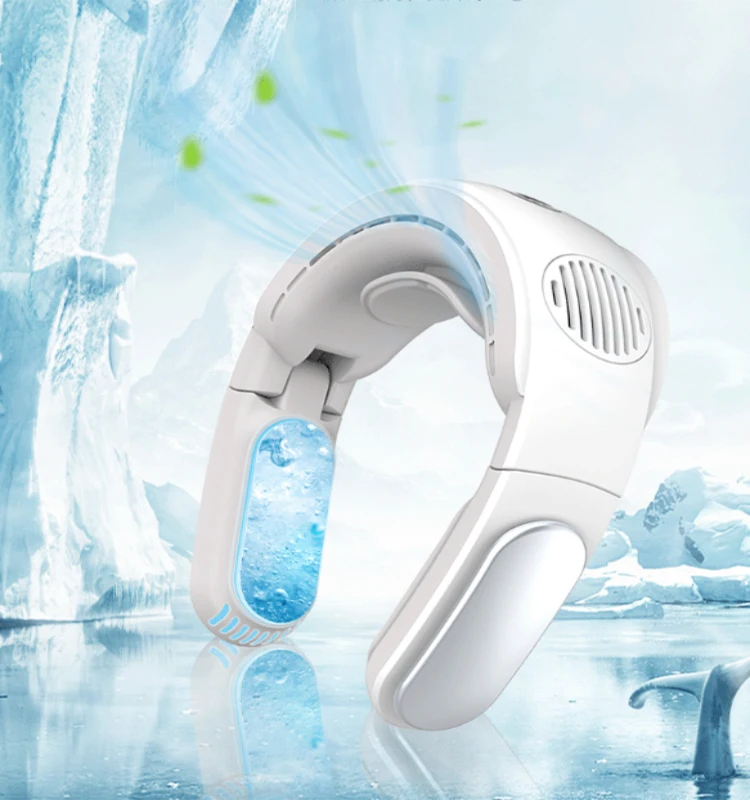 High Quality Long Life Time Portable Bladeless Electric Neck Hanging Fan For Export