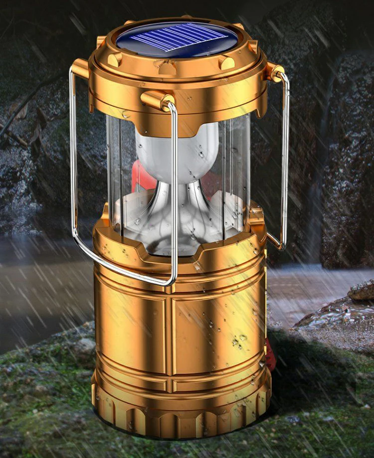 Multifunctional Solar Camping Lamp Portable LED Outdoor Lighting Lantern for Tent & Road Working Lamp