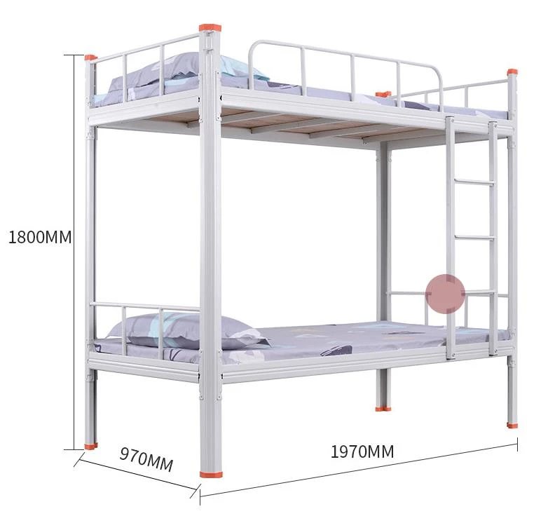 Hostel Dormitory Metal Bunk with Stairs Bed Frame Screwless Factory Price