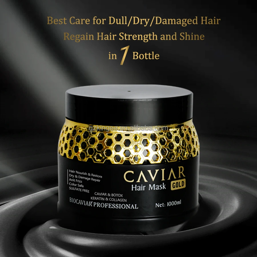 2022 New Bio Caviar Hyaluronic Acid Hydration Hair Mask Anti Loss Damage Hair Repair Treatment Shine 1000ML