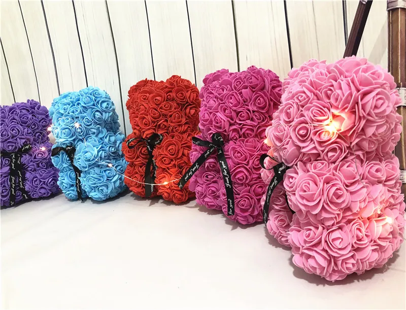 2021 Amazon Hot Selling  factory wholesale bear of roses teddy rose bear for christmas