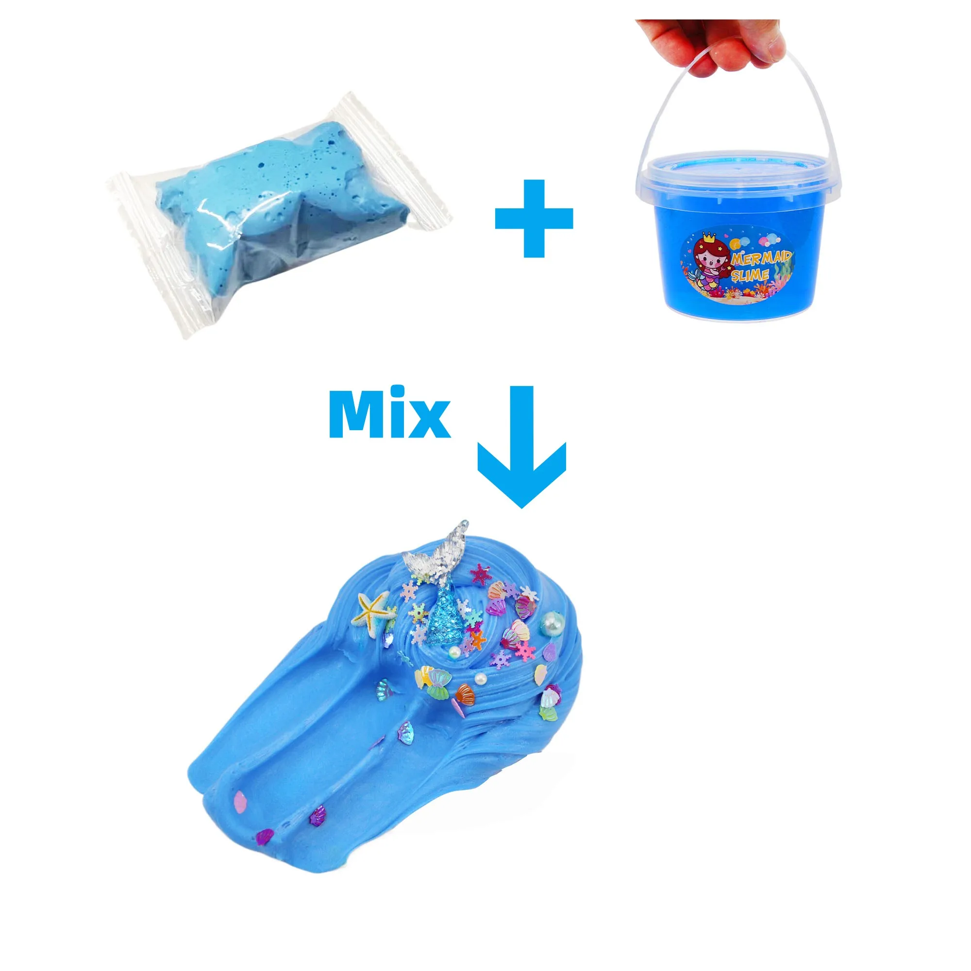 Slime Making Kit With Glitter Sequins Educational Toy Play dough Non-toxic Slime Kit Magical For Kids