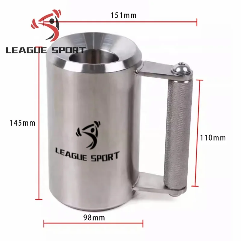 League-Sport Overweight Sports Water Cup Heavy Coffee Mug 8kg 300ml Gym 304 Stainless Steel Dumbell Heavy Mug
