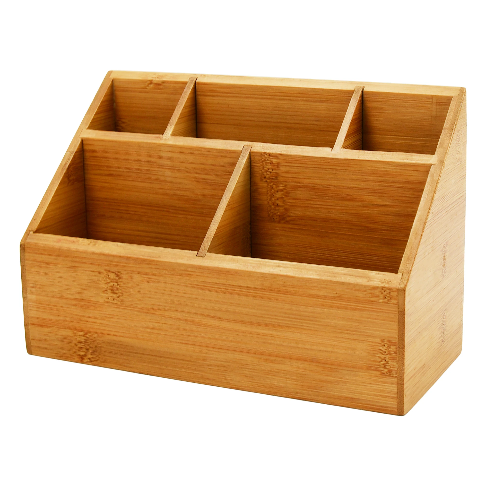 YOULIKE Wood Desktop Stationery and Office Supplies Organizer Bamboo Mail Holder Letters Bills Sorter Desk Caddy