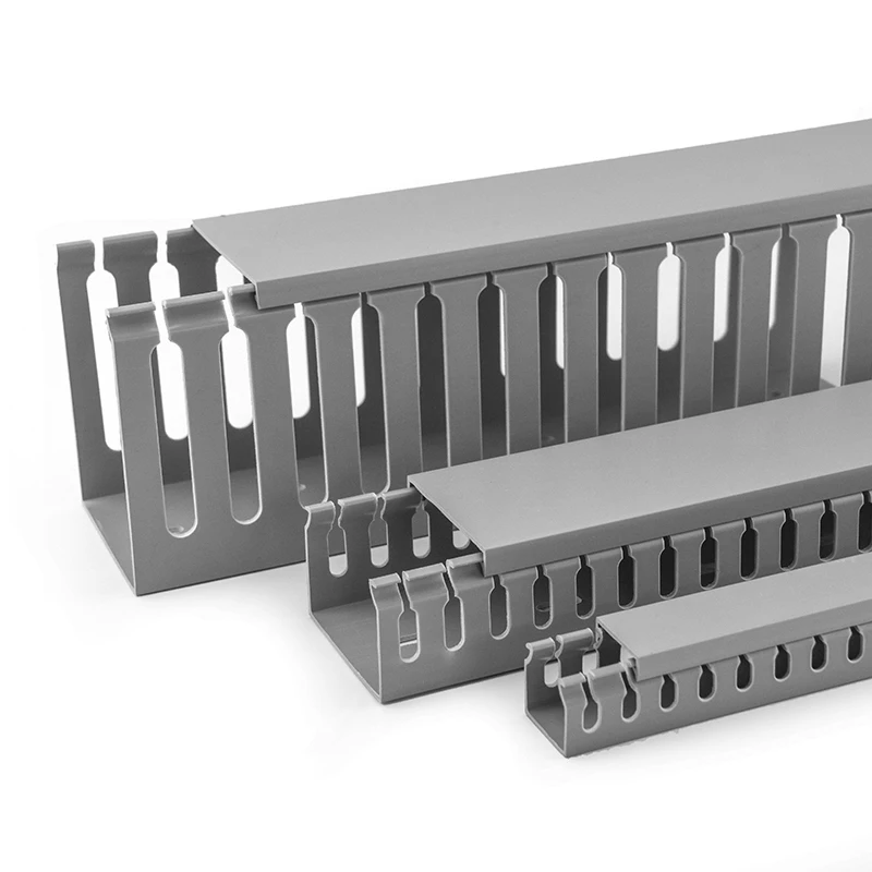 PVC flame retardant 5050 pvc flexible trunking pvc wire duct kabelkanal Electrical wire trough with cover