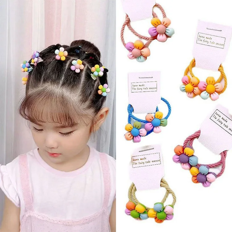 Wholesale  kids mini hair ties  bow  high elastic rubber band  hair rope hair accessories