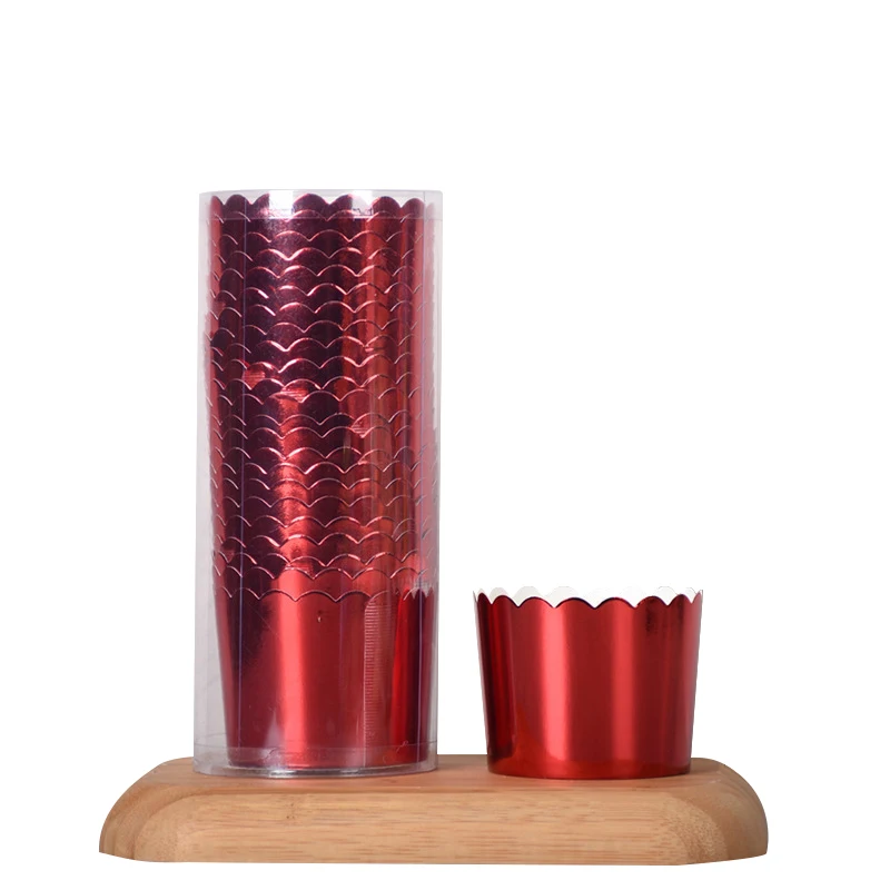 
6x5.5cm oven safe food grade cake dessert cups red cake paper molds craft cup cake 