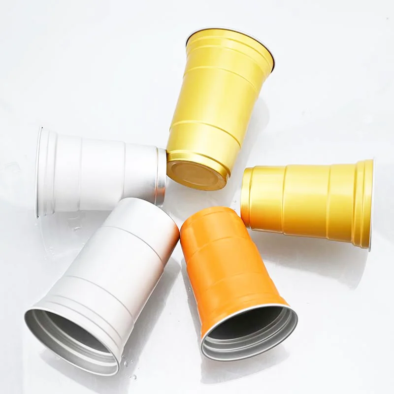 Durable aluminum beer cup Aluminum color-changing Drink cup Thermochromic beer mug Temperature-reactive beer tumbler Sensitive