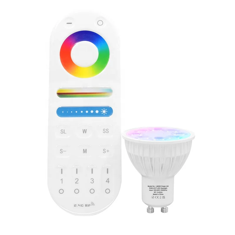 LM080 RGBCCT Led Spot Light GU10 Bulb Color Temperature 2.4G Wireless, Be used with Remoter