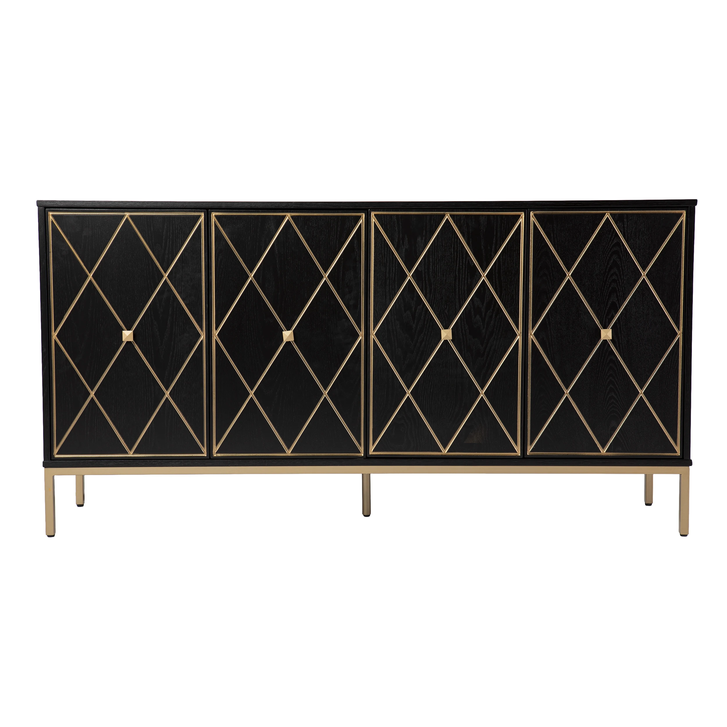 Modern Design Sideboard Cabinet Wood Black Sideboard Cabinet