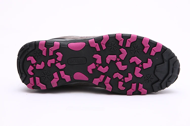 Hanagal factory price wholesale best suede leather waterproof outdoor autumn trekking shoes for women