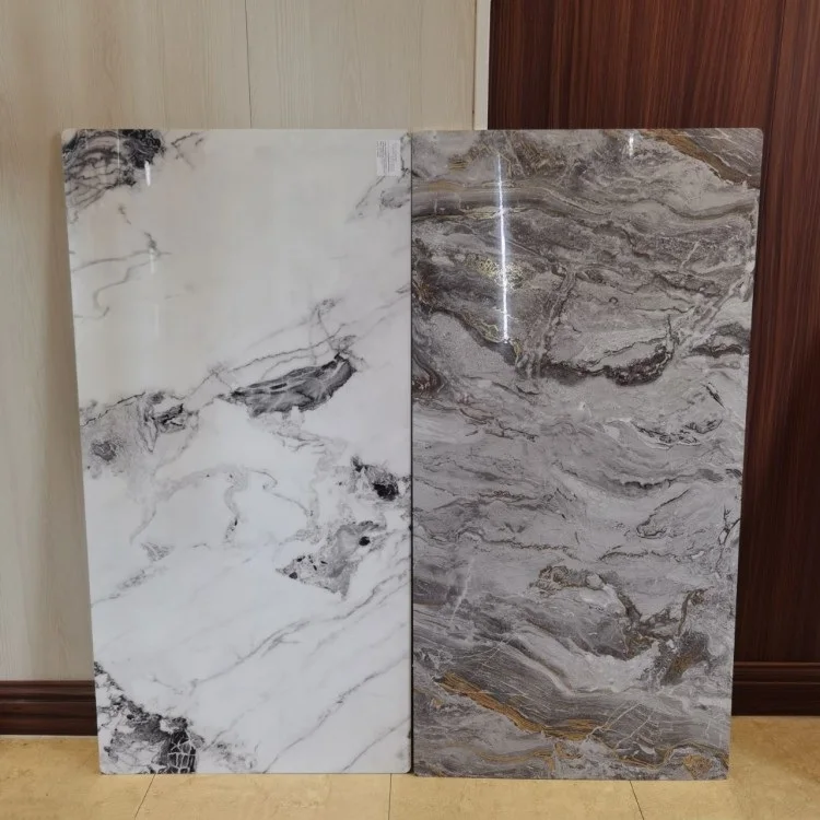 Modern PVC Marble Panel Waterproof Bathroom Wall Coating Covering Panels PVC Board Marble Alternatives Plastic Sheet