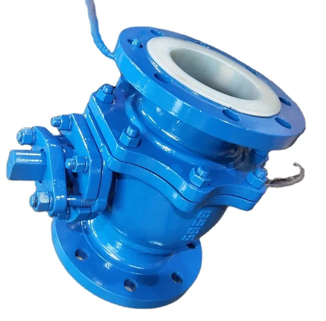 PTFE/PFA облицованный разделенный корпус фланец типа литой стальной плавающий шаровой клапан