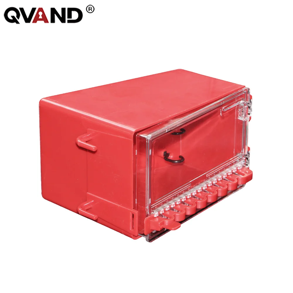 Wall-Mounted Safety Group Plastic Lockout Box for Padlock,Safety Lock Management Lockout Station Kits