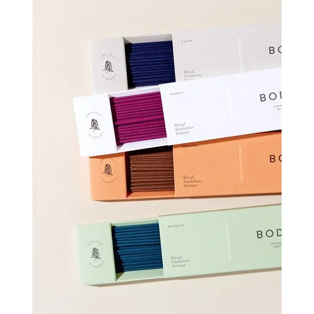 cardboard paper customized logo gold foil incense box packaging