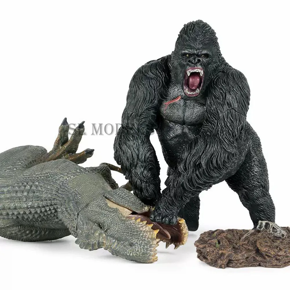 SL Models Manufacturer High Quality Solid PVC Statues Figure Realistic King Gorilla Model Figurines Toys