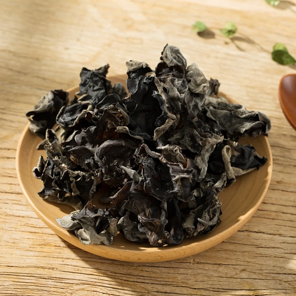 Dried black fungus ear mushroom