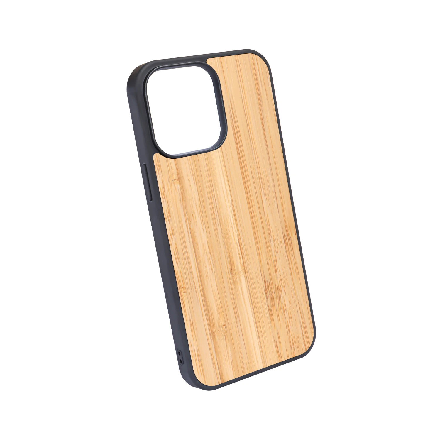 Carcasa De Telefono TPU PC Hard Back Cover Laser Designs Logo Bamboo Wooden Case For iPhone 14  Pro Max Case Wood Phone Case