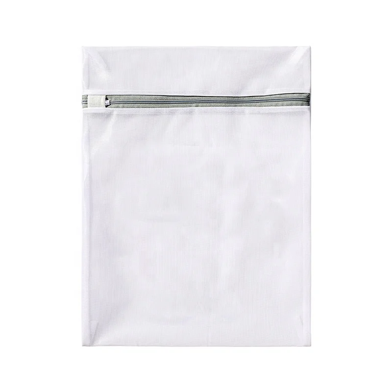 Custom Printed Reusable Durable Fine Mesh Laundry Wash Bag With Zipper