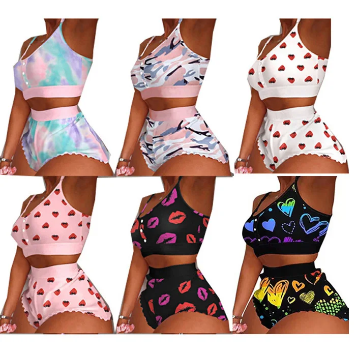 Закуски комплекты с короткими рукавами, 2 шт конфеты количество предметов в комплекте Детские пижамные комплекты Fit шорты снэк-леггинсы поставщиков Snicker одежда