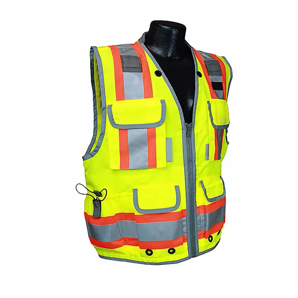 High Visible Cheap Motorcycle T Shirts Reflective Vest Customized Multi-Pocket Made In China