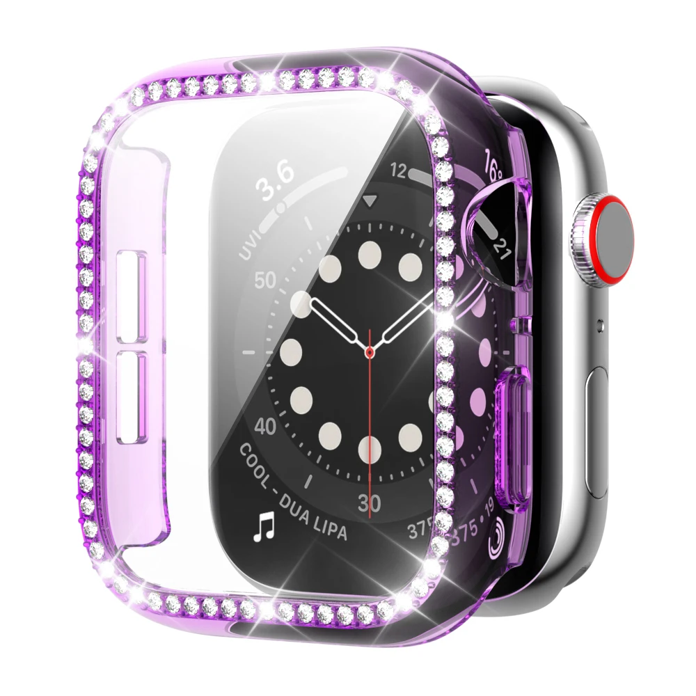 
PC hard Bling diamond case apple watch,38mm 40mm 42mm 44mm luxury Protective case cover for apple watch 