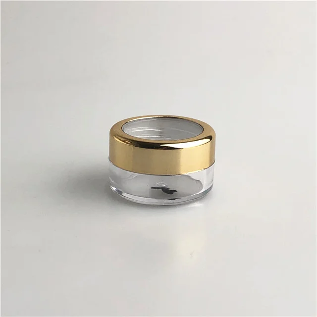 3.5 plastic jar with window  face powder makeup body glitter 3g 5g 10g 15g round nail glitter pot