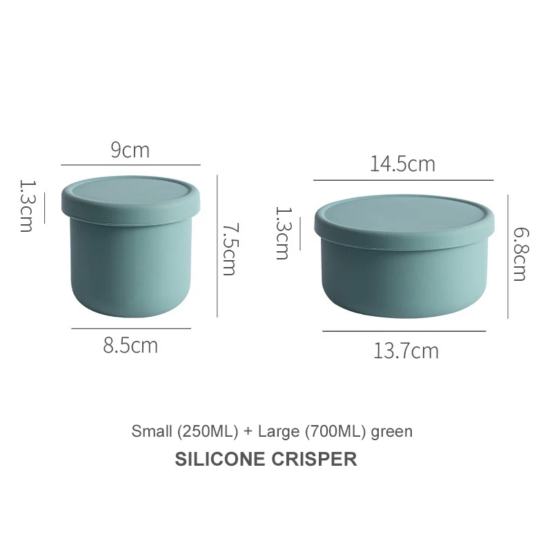 Профессиональное производство, Мини Круглая Коробка для свежести, пищевой силиконовый Ланч-бокс с крышкой
