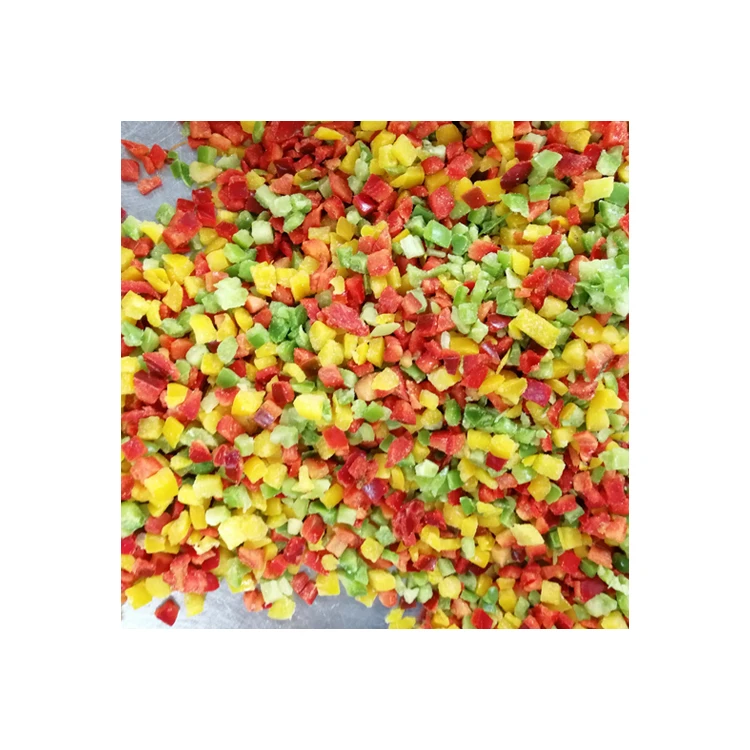 
High quality frozen sweet bell pepper IQF diced mixed pepper vegetables 
