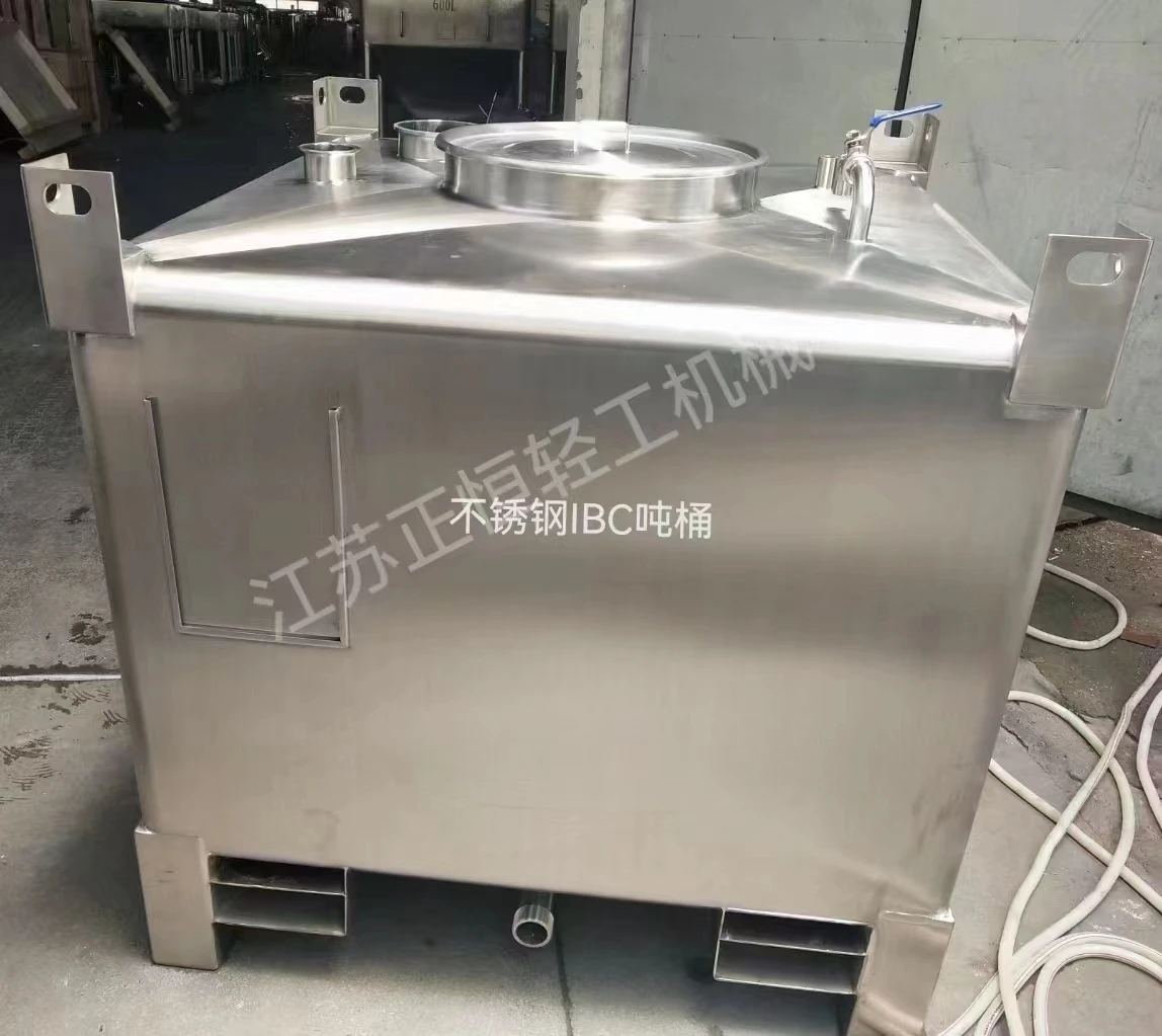 Stainless steel IBC container tank for seal air mixer stirrer 800l 100l fluid liquid drum packing water oil
