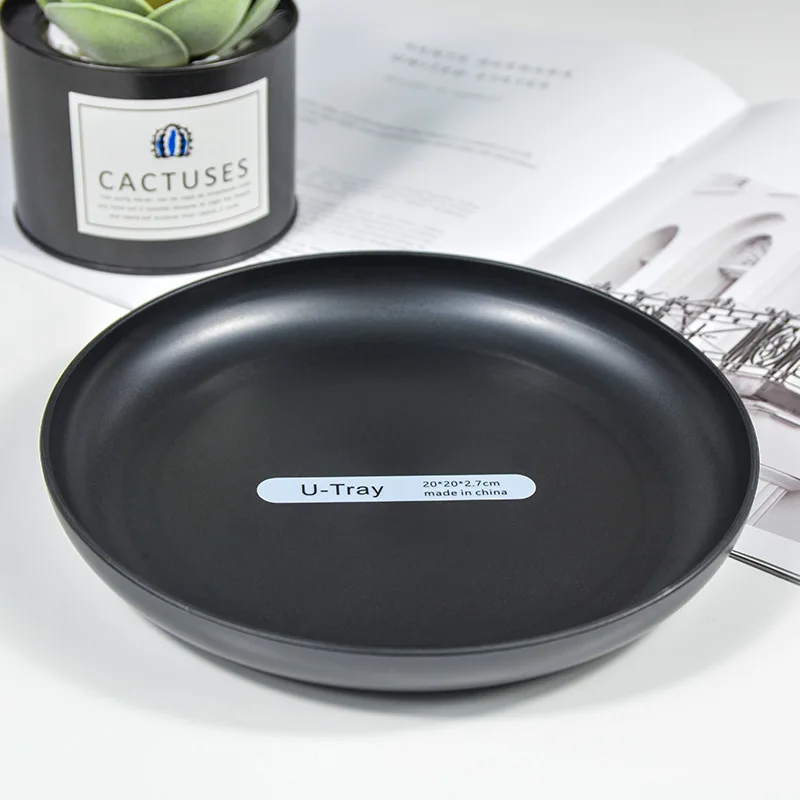 Factory Outlet Direct Selling Plastic Dinner Plate Home Desktop Storage Multi-Purpose Storage Round Fruit Tray