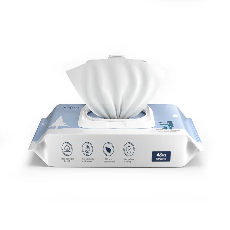 New design 100% cotton Customized 80pcs Hygiene Butt Cleaning Tissue Biodegradable Toilet Wipes for Toilet