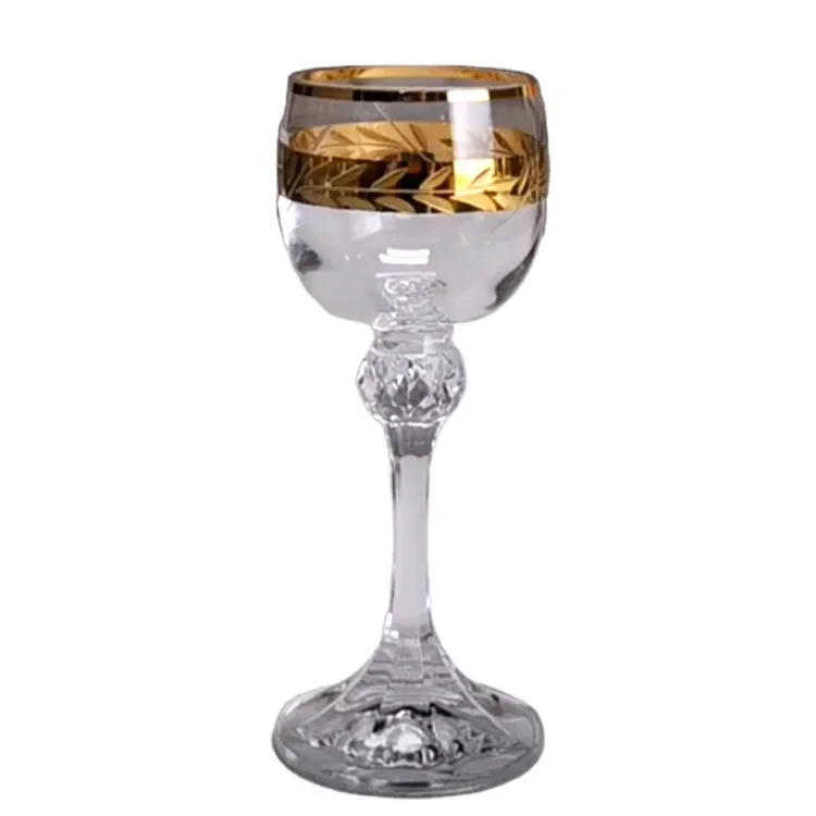Wholesale Transparent Glass Goblet Lead-Free Small Wine Glass Goblet Czech Republic Crystal Fancy Wine Glass